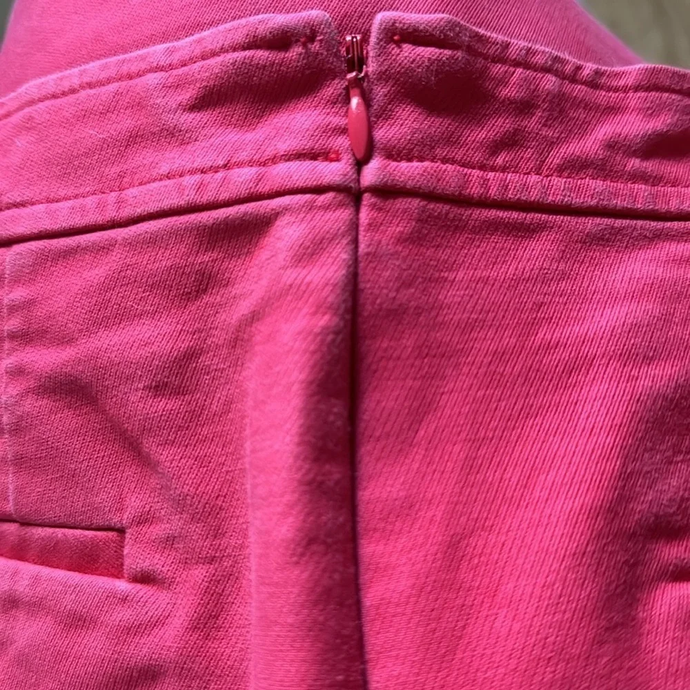 J. Crew red‎ cotton mini skirt nautical post gold tone buttons Sz 6